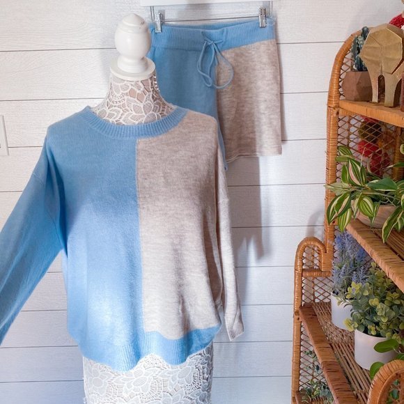 NWT Saturday/Sunday Lea Colorblocked Knit Lounge Set Anthropologie - Picture 9 of 15